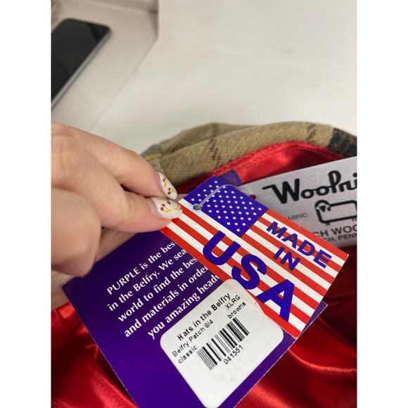 Hats in the Belfry NWT Wool Blend Golfer Flat Cap Panel Hat XL - Picture 8 of 11